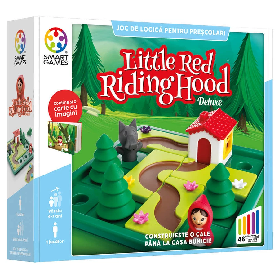 Logisch spel 48 uitdagingen in Roemeens Roodkapje, +4 jaar, Slimme spelletjes