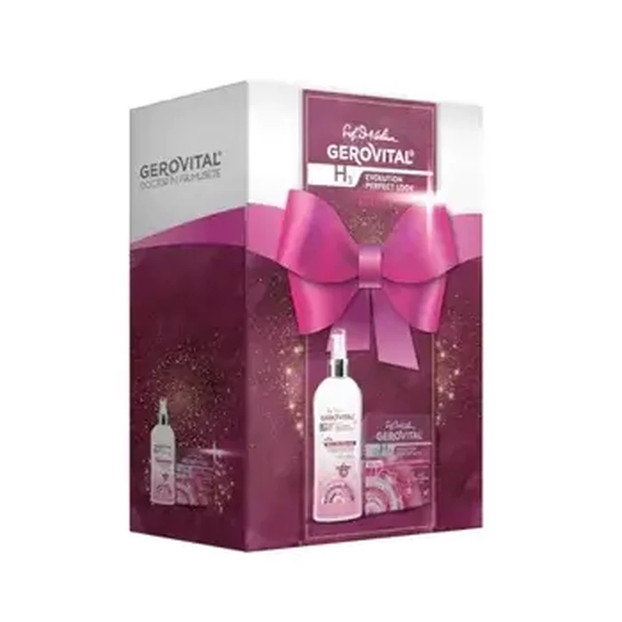 Crème hydratante + Eau micellaire biphasée à l'acide hyaluronique H3 Evolution Perfect Look, 50 ml + 150 ml, Gerovital