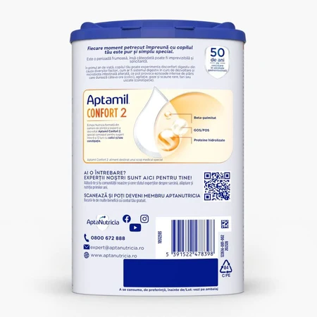 Aptamil Confort 2 melkpoeder, 6-12 maanden, 800 g, Nutricia