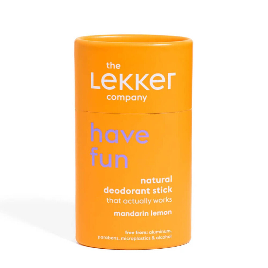 Natürlicher Deodorant-Stick Mandarine und Zitrone Have Fun, 40 g, Lekker
