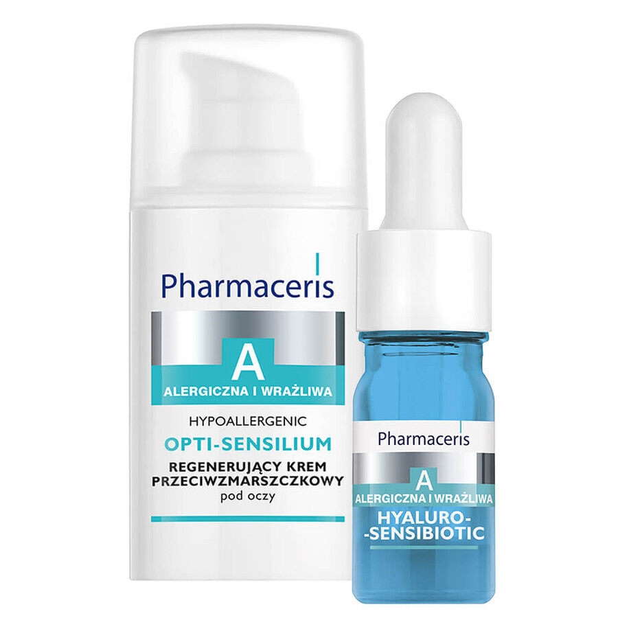Pharmaceris A Opti-Sensilium, regenerating anti-wrinkle eye cream, 15 ml + Hyaluro-Sensibio, intensive moisturizing serum, 4 ml free of charge