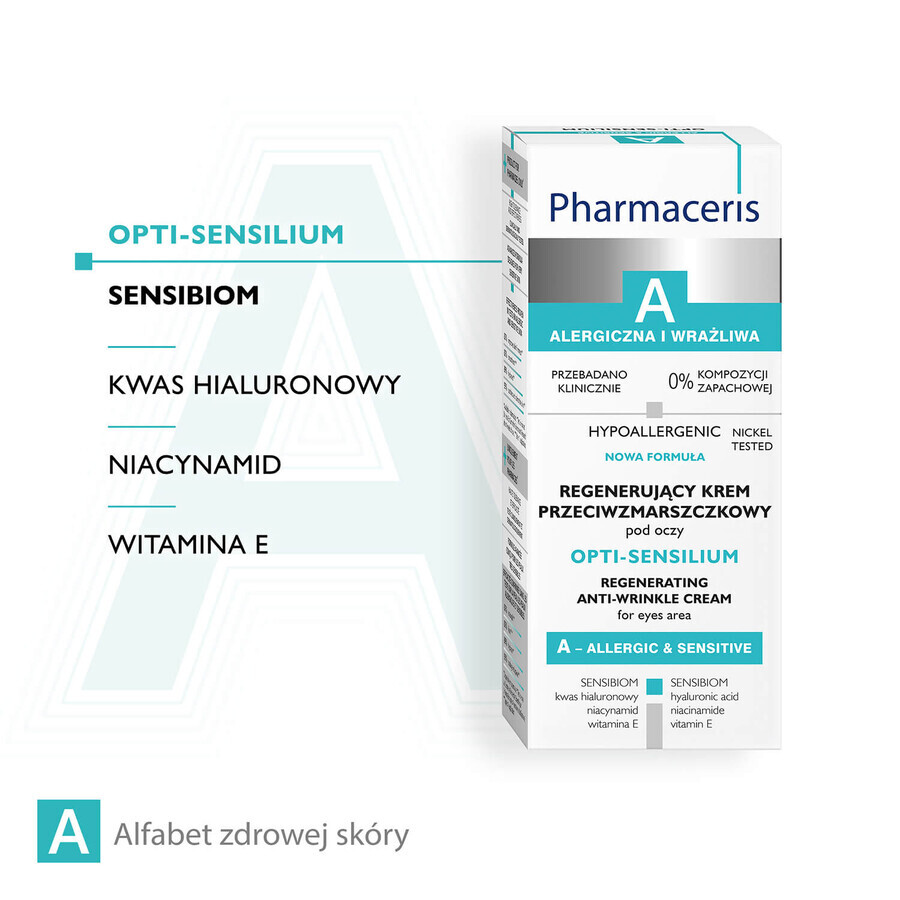 Pharmaceris A Opti-Sensilium, regenerating anti-wrinkle eye cream, 15 ml + Hyaluro-Sensibio, intensive moisturizing serum, 4 ml free of charge