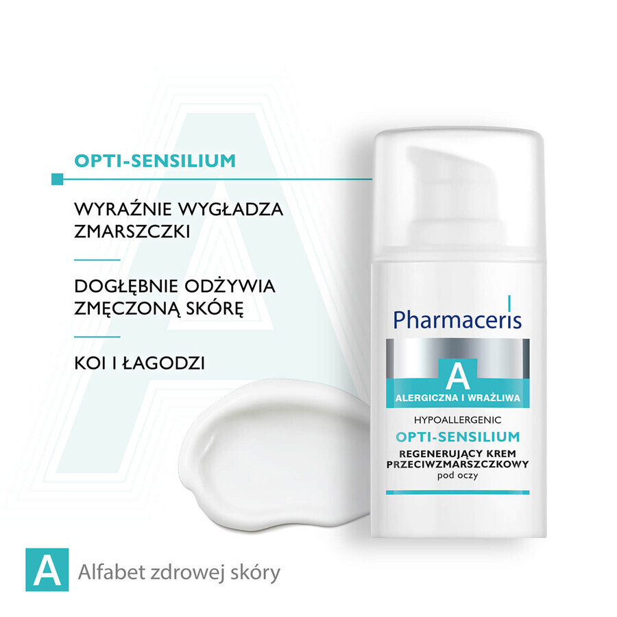 Pharmaceris A Opti-Sensilium, regenerating anti-wrinkle eye cream, 15 ml + Hyaluro-Sensibio, intensive moisturizing serum, 4 ml free of charge
