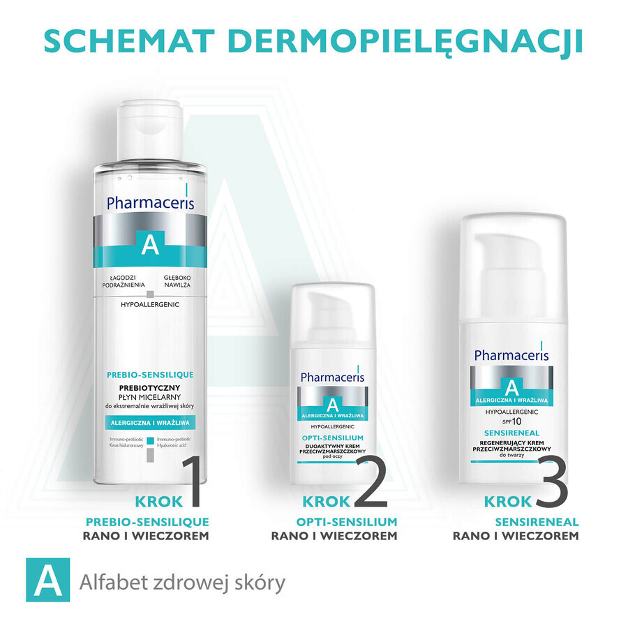Pharmaceris A Opti-Sensilium, regenerating anti-wrinkle eye cream, 15 ml + Hyaluro-Sensibio, intensive moisturizing serum, 4 ml free of charge