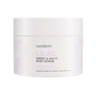 Swederm Lilac Sweet & Salty Body Scrub, exfoliante corporal con azúcar y sal, 275 g