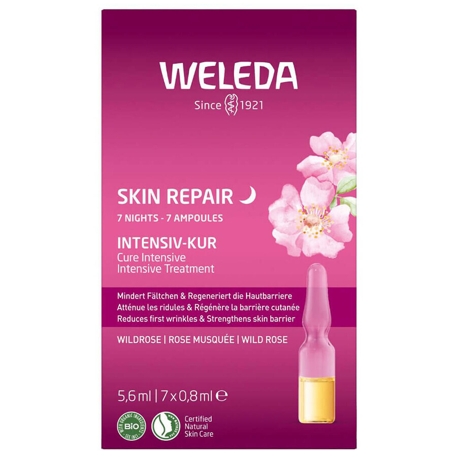 Weleda Skin Repair Intensivpflege mit Hagebutte, Ampullen, 7 x 0,8 ml