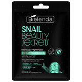 Bielenda Snail Beauty Secrets, balancing and regenerating black sheet mask, 1 pc