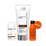 Apis Coffee Shot set, eye mask 50 ml + coffee acid peeling 200 ml + tangerine shower gel 50 ml free of charge