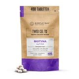 Simple Day Biotyna 4 x Tak met natuurlijk silicium, 400 tabletten