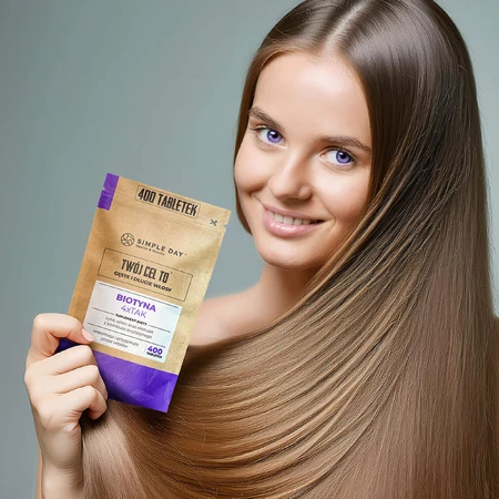 Simple Day Biotin 4 x Yes with natural silicon, 400 tablets