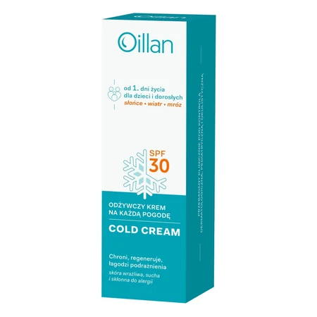 Oillan Cold Cream, nourishing cream for all seasons, SPF 30, 50 ml