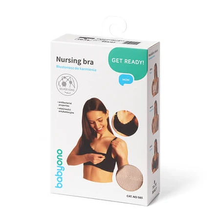 BabyOno, nursing bra, black, D80-85