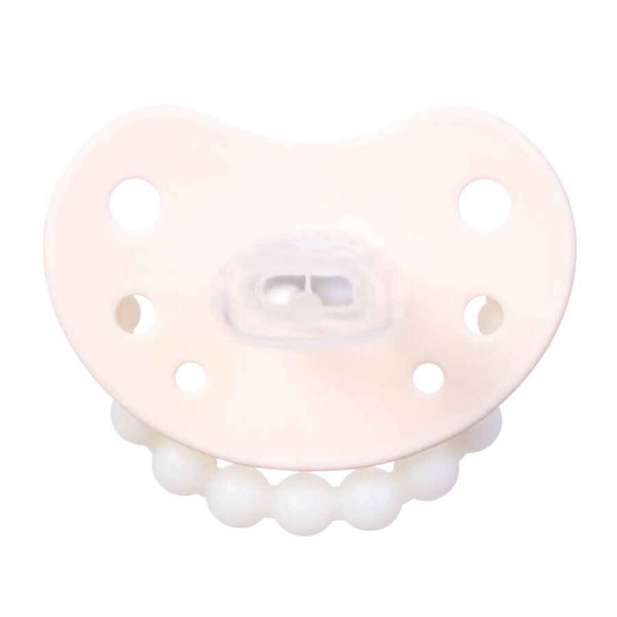 Luu Kids, chupete, posicionamiento, silicona, brilla en la oscuridad, American Cream Glow, 3-6 meses, 1 pieza