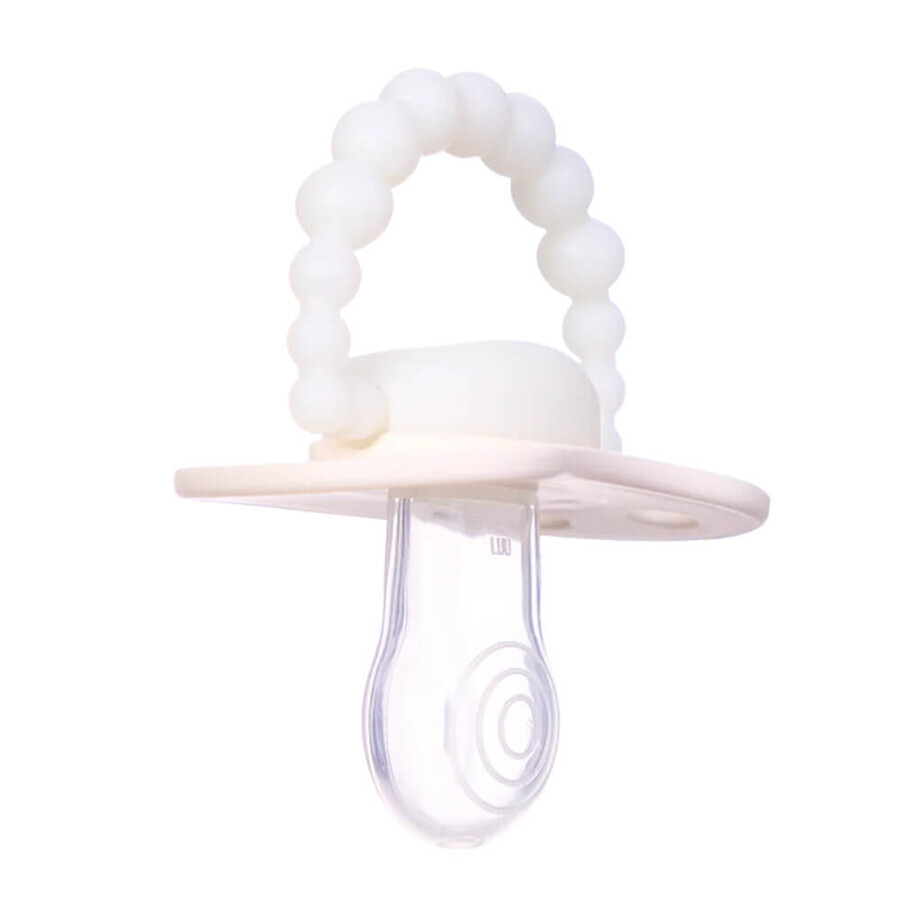 Luu Kids, chupete, posicionamiento, silicona, brilla en la oscuridad, American Cream Glow, 3-6 meses, 1 pieza