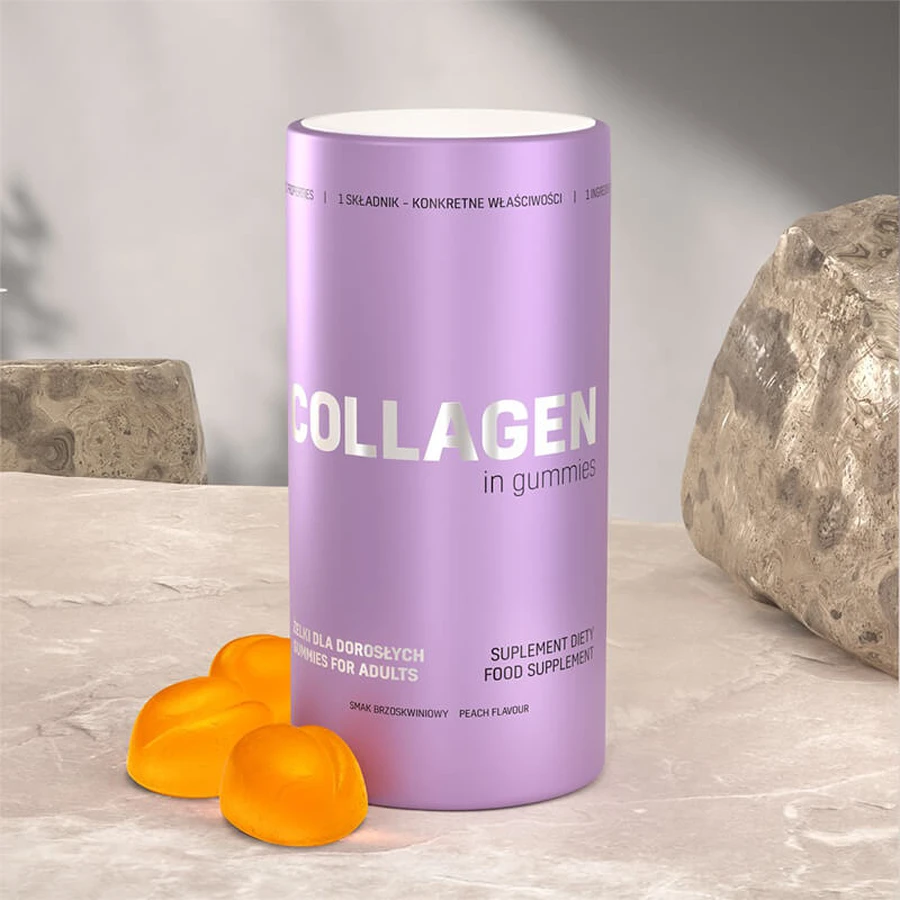 Noble Health Colágeno en gelatina, sabor melocotón, 60 unidades
