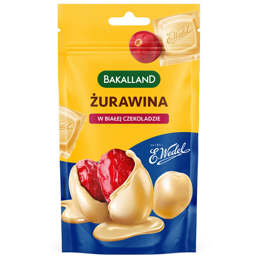 Bakalland Arándanos en chocolate blanco, 74 g