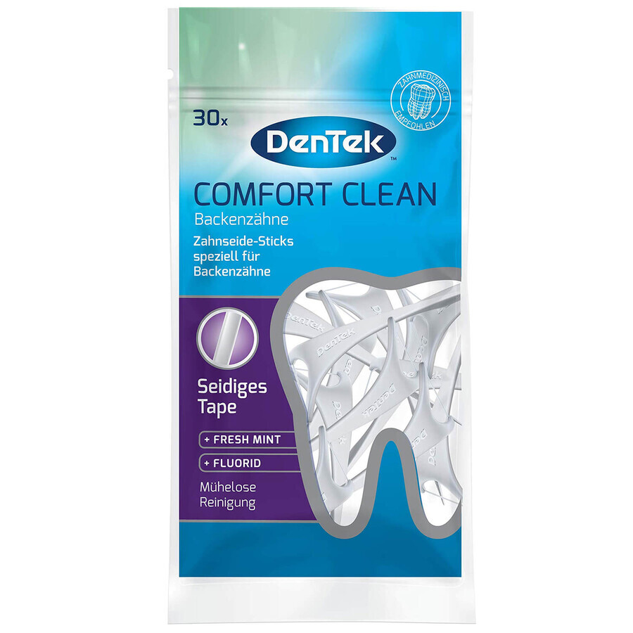 DenTek Comfort Clean Set, brosses à dents et fil dentaire, 3 x 30 pièces