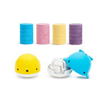 Munchkin Colour Buddies set, hydraterende badbruisballen, 20 stuks + dispenserspeelgoed, 2 stuks