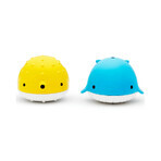 Munchkin Colour Buddies set, hydraterende badbruisballen, 20 stuks + dispenserspeelgoed, 2 stuks
