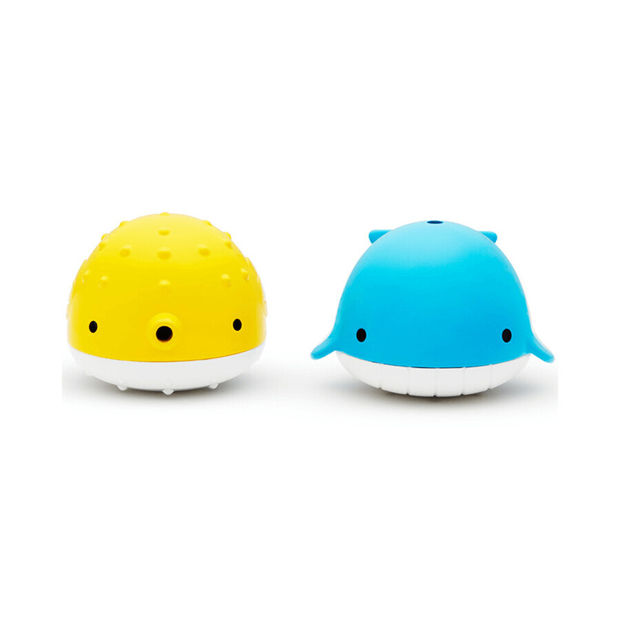 Munchkin Colour Buddies set, hydraterende badbruisballen, 20 stuks + dispenserspeelgoed, 2 stuks
