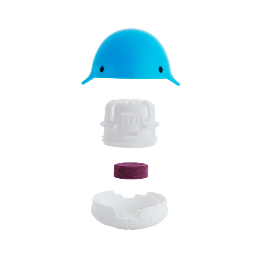 Munchkin Colour Buddies set, hydraterende badbruisballen, 20 stuks + dispenserspeelgoed, 2 stuks