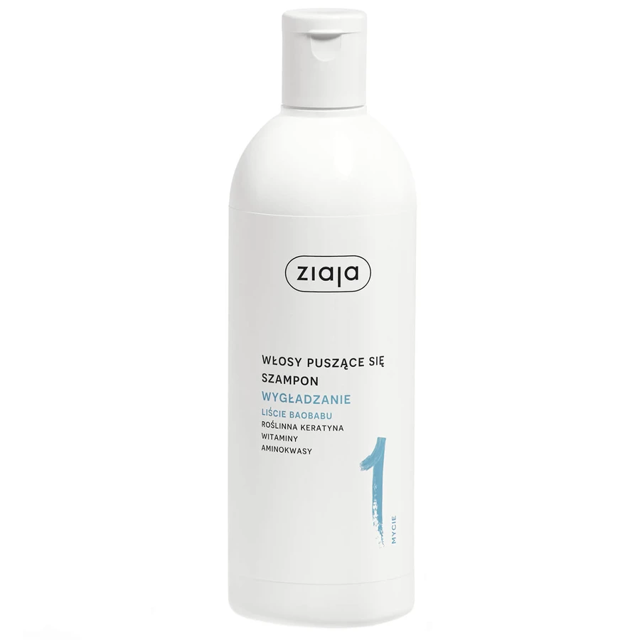 Ziaja Plant Care Suavizante Hojas de Baobab, champú, cabello rizado, 400 ml