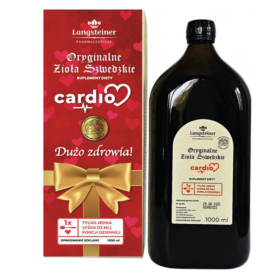 Langsteiner Juego Original de Hierbas Suecas Cardio, 2 x 1000 ml