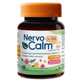 NervoCalm Kids Calm 6+, gominolas, sabor frambuesa, 30 unidades