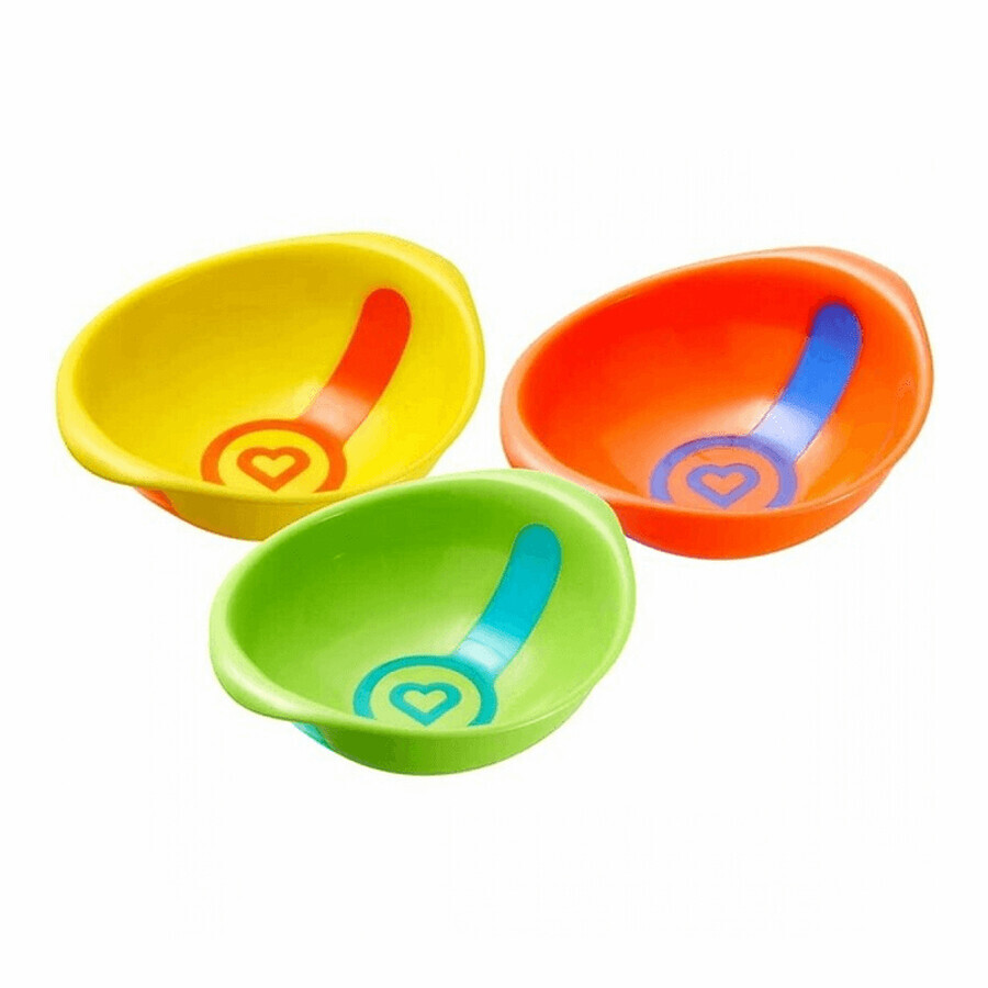 Munchkin White Hot, hot food indicator bowls, from 6 months, 3 pieces