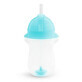 Vaso con pajita Munchkin Tip&amp;Sip, azul, 296 ml