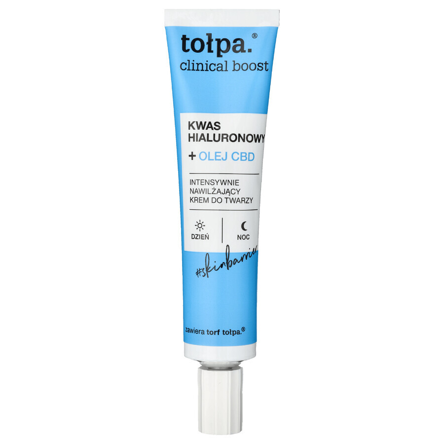 Tolpa Clinical Boost Hyaluronic Acid + CBD Oil Intensive Moisturising Face Cream 40 ml