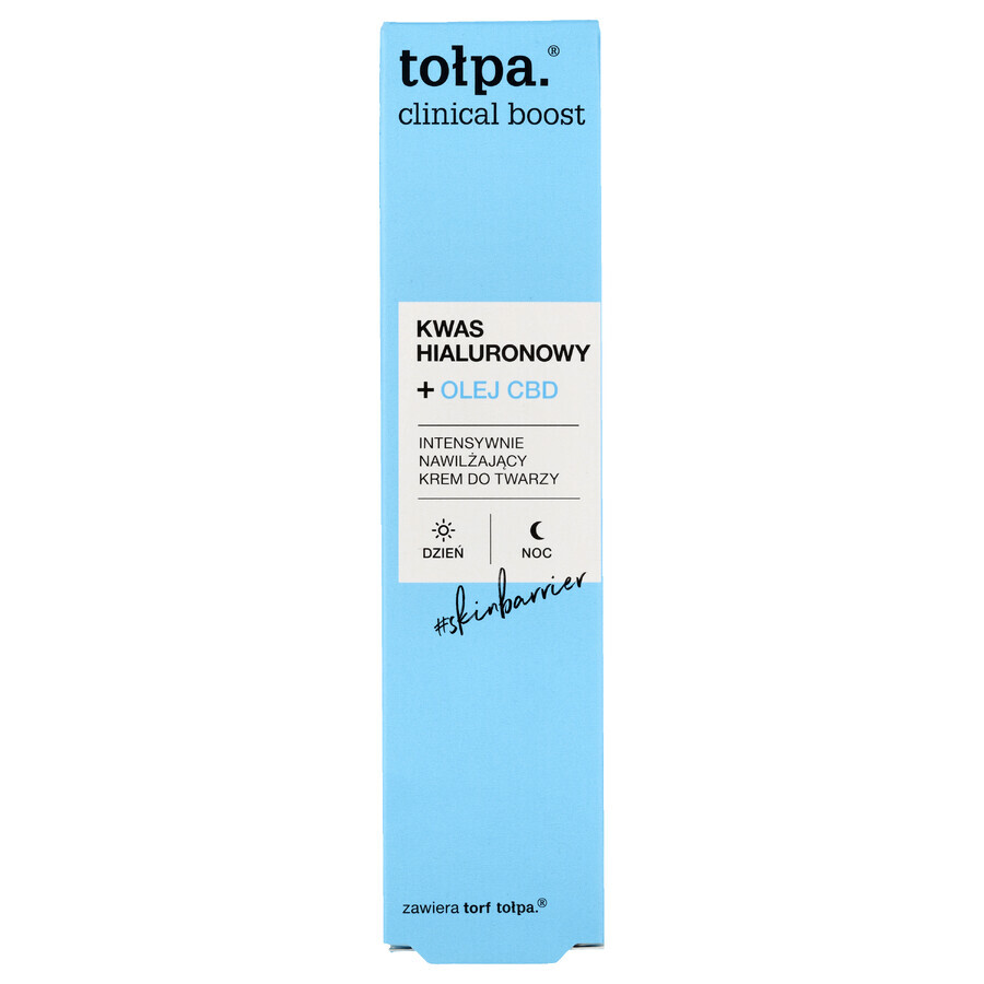 Tolpa Clinical Boost Hyaluronic Acid + CBD Oil Intensive Moisturising Face Cream 40 ml