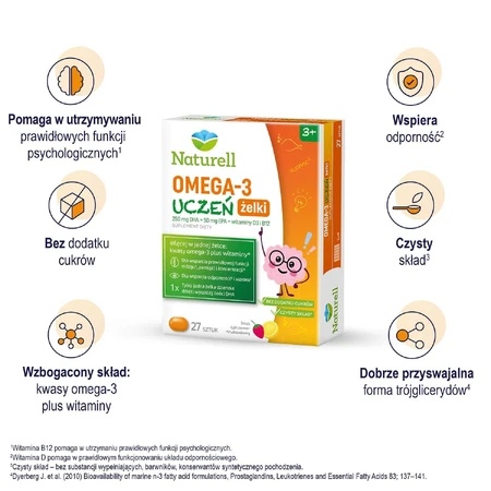 Naturell Omega-3 Pupil, petits pains, à partir de 3 ans, 27 pièces