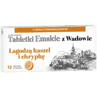 Emskie z Wadowic tablets, orange flavor, 12 tablets