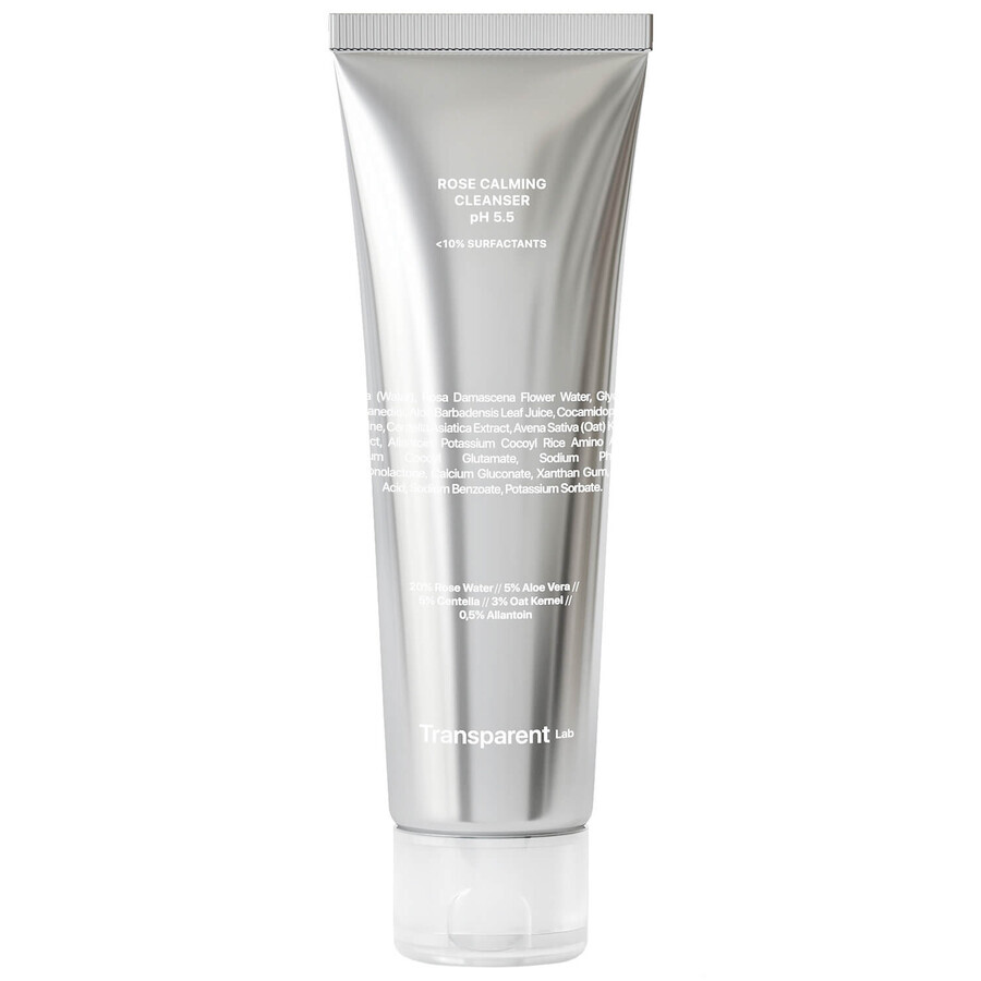 Transparent Lab Rose Calming Cleanser, sanfte Gesichtsreinigung mit Rosen, 150 ml