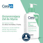 CeraVe ceramide cleansing gel, normal and oily skin, 1000 ml