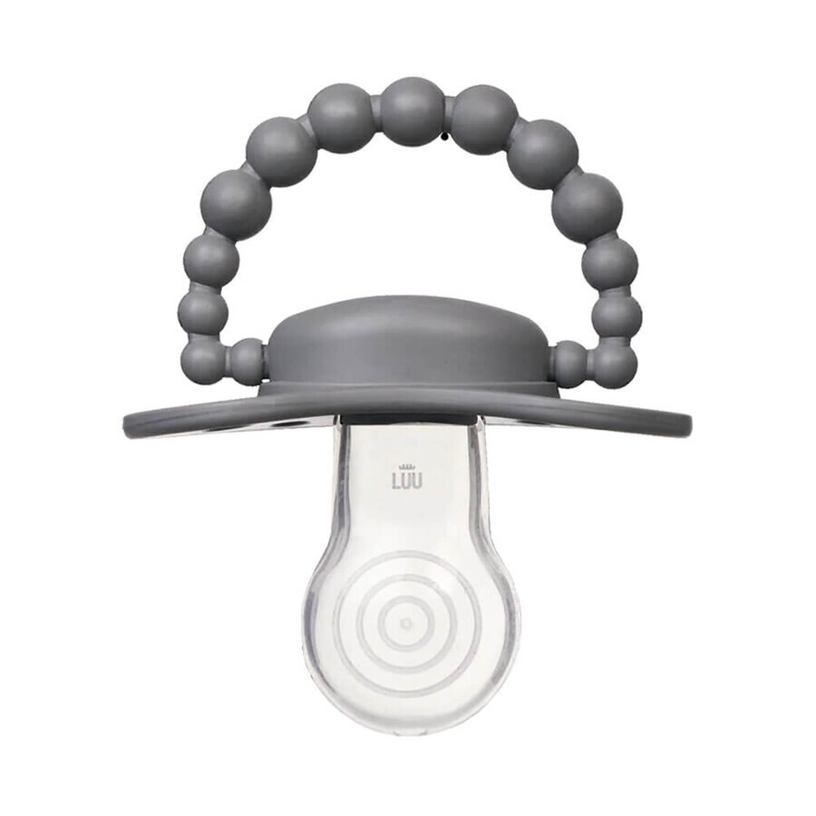 Luu Kids, tétine, positionnement, silicone, Lovely Gray, 0-3 mois, 1 pièce