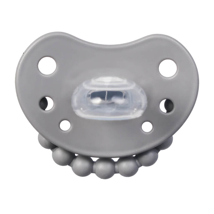 Luu Kids, tétine, positionnement, silicone, Lovely Gray, 0-3 mois, 1 pièce