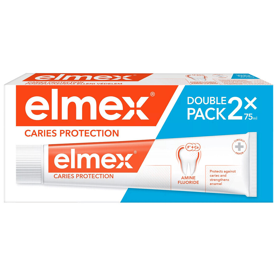 Elmex Caries Protection Toothpaste, 2 x 75 ml CONTAMINATED PACKAGE