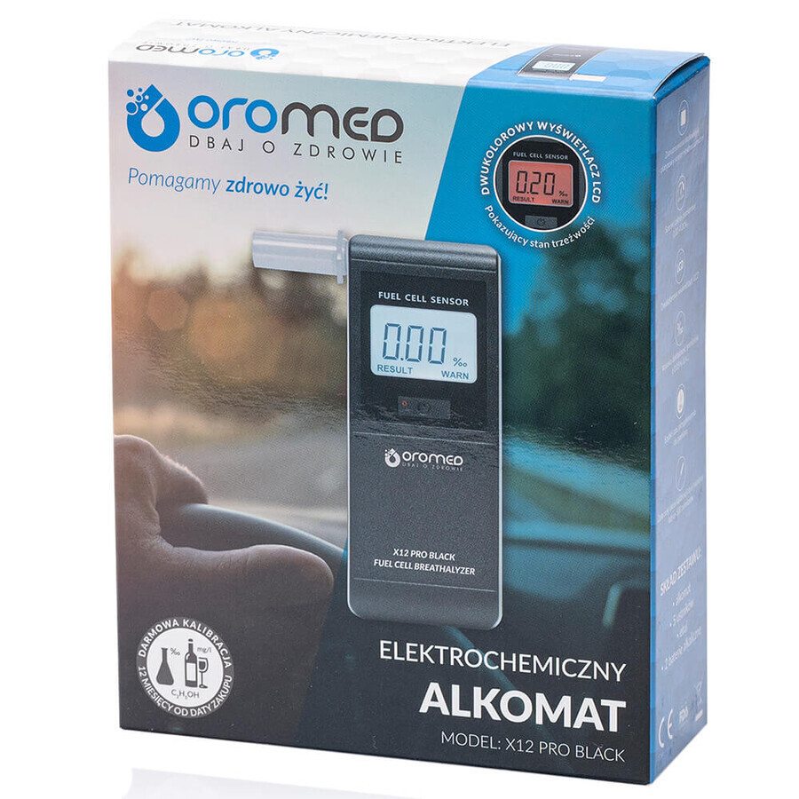 Oromed X12 Pro, elektrochemisches Alkoholtestgerät, marineblau
