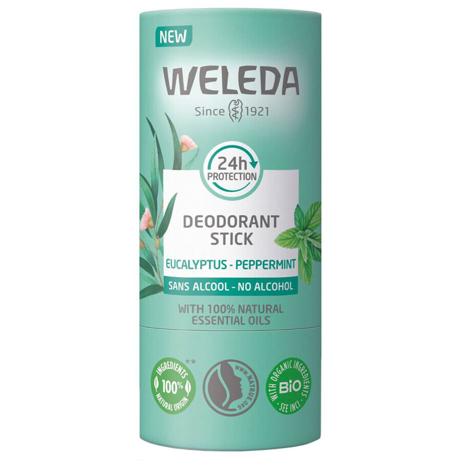 Boutique Weleda, déodorant stick, eucalyptus - menthe, 50 g Weleda, déodorant stick, eucalyptus - menthe, 50 g