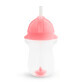 Taza con pajita Munchkin Tip&amp;Sip, rosa, 296 ml