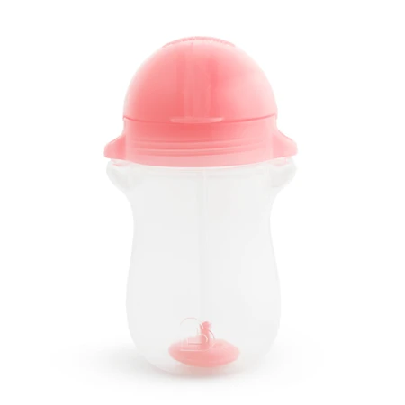 Munchkin Tip&Sip straw cup, pink, 296 ml