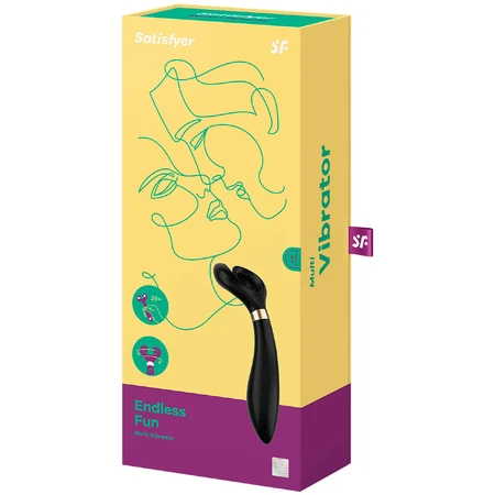 Satisfyer Endless Fun, vibrador multifunción, negro