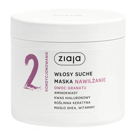 Ziaja Botanically Nourishing Hydration Pomegranate Fruit, Maske, trockenes Haar, 350 ml