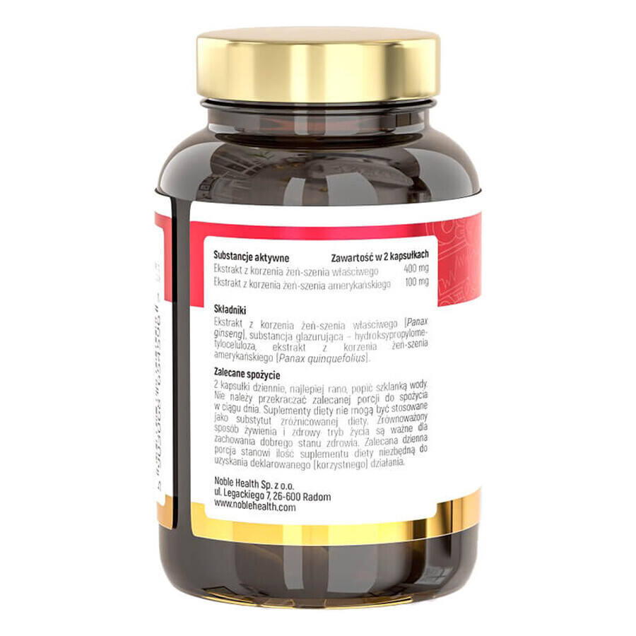 Noble Health Ginseng Duo, 60 gélules végétales