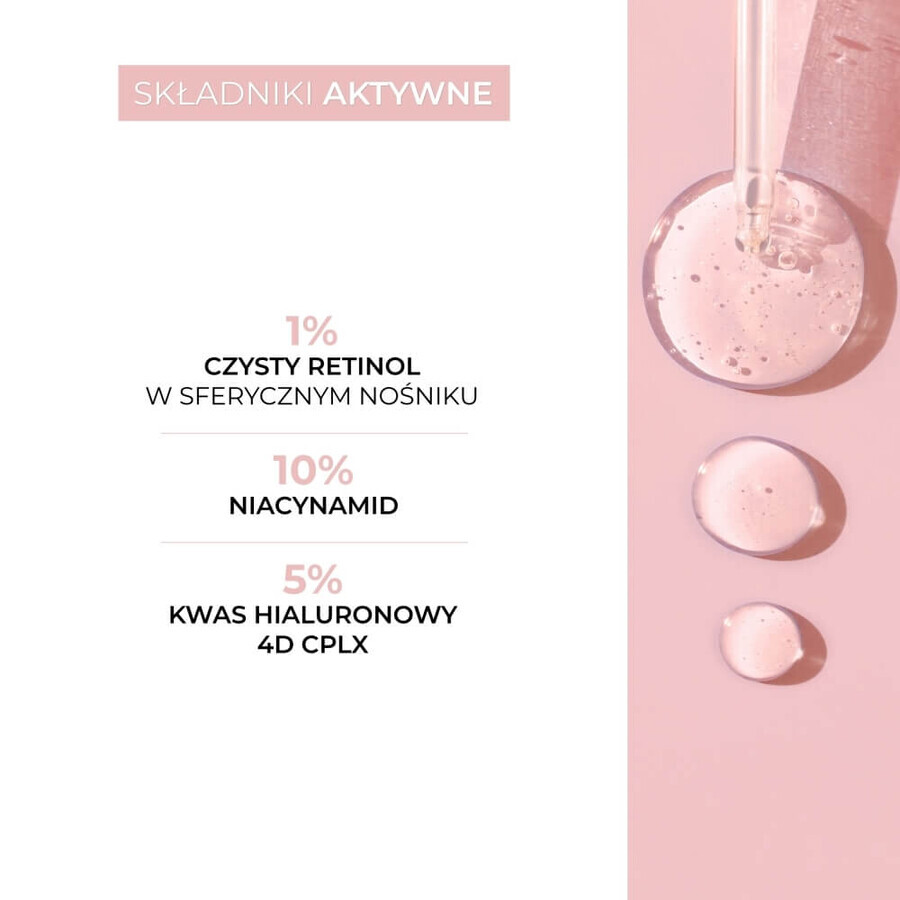 L'Biotica Aesthetic Clinic Meso, smoothing and reshaping night dermo-treatment, 30 ml + micellar cleansing and brightening lotion, 50 ml free