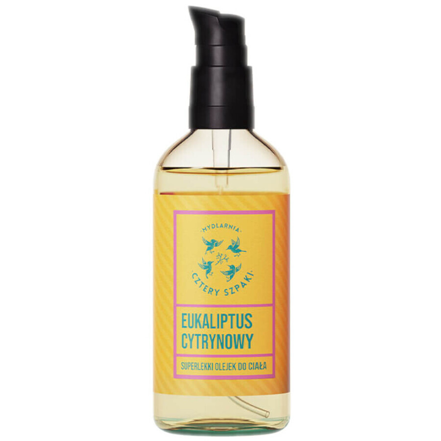 Four Spats, aceite corporal superligero, eucalipto limón, 100 ml