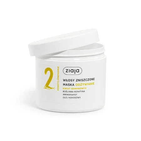 Ziaja Planta Nutritiva Flor de Plátano, mascarilla, cabello dañado, 350 ml
