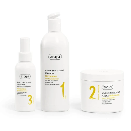 Ziaja Planta Nutritiva Flor de Plátano, mascarilla, cabello dañado, 350 ml